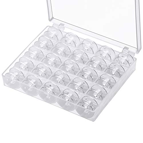 25Pcs Clear Plastic Sewing Machine Bobbins Class 15, Sewing