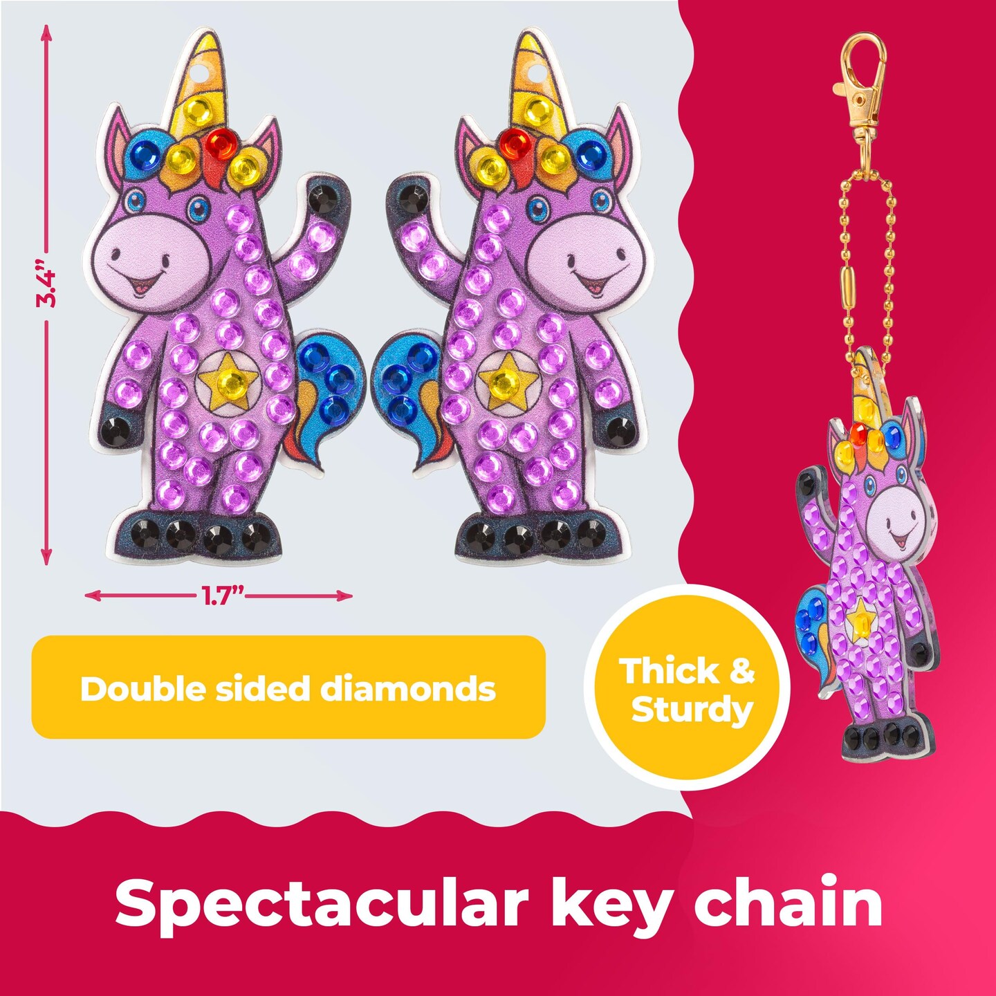 Gem Art, Kids Diamond Painting Kits Big 5D Gem Art - Paint by Numbers Diamonds - Arts and Crafts - Girls and Boys Ages 4, 5, 6, 7, 8, 9, 6-12, 6-8 Girls Crafts Gift Ideas