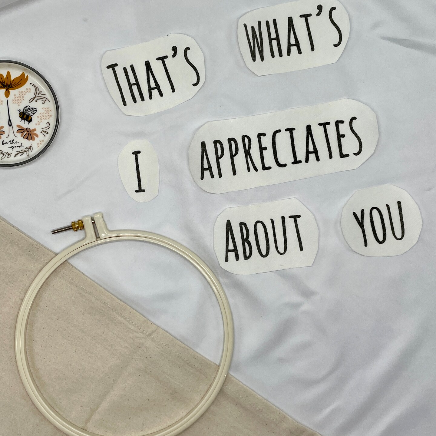 That's What's I Appreciates About You Embroidery Stick and Stitch Design