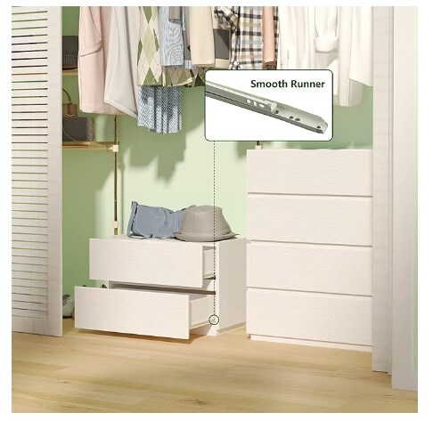 Sturdy Two-Drawer Dresser with Multiple Uses for Bedrooms, Entryway Storage Cabinet, Nightstand Sofa Beside Table, Drawer Chest, 23.6 in., White Oak