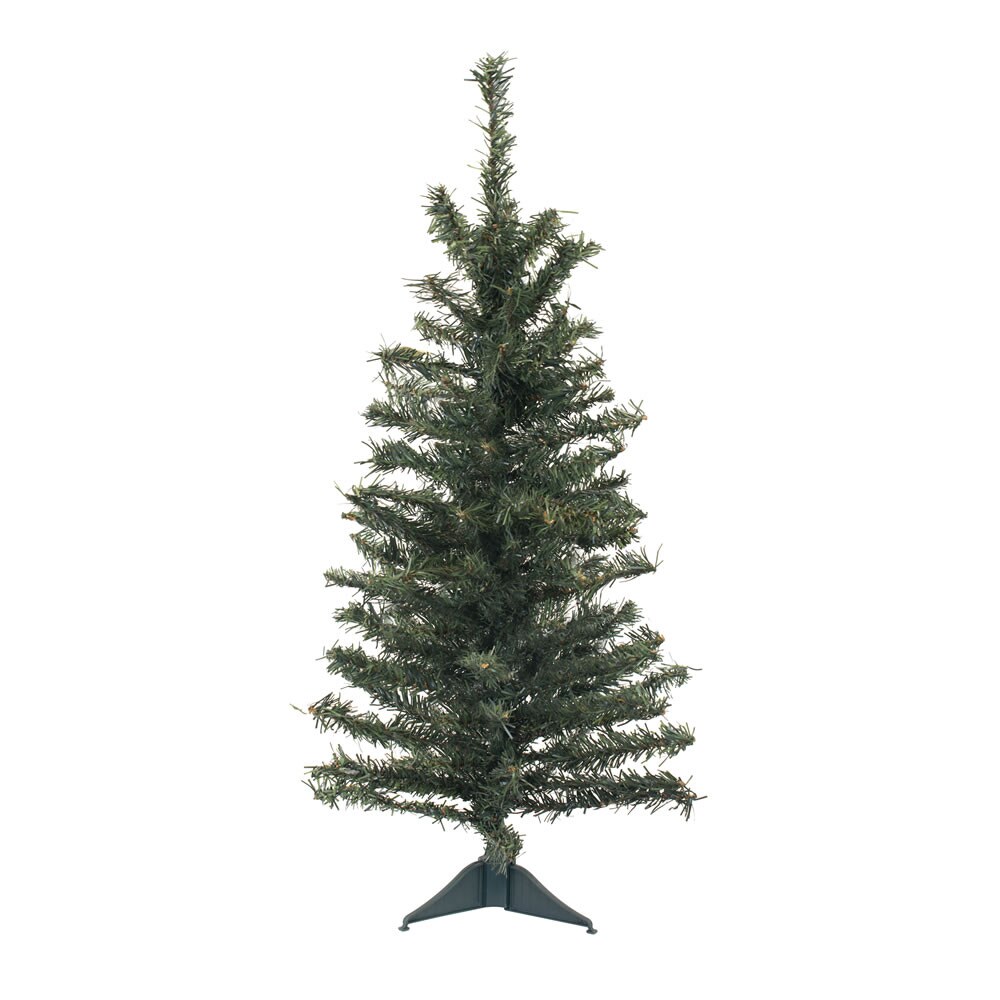 Vickerman 30&#x22; Unlit Canadian Pine Artificial Christmas Tree - Plastic stand