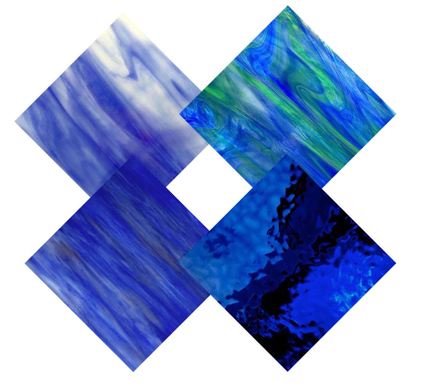 Wissmach 4 Sheet Blue Variety Stained Glass and Mosaic Glass Michaels