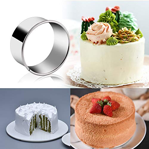 Biscuit Cookie Cutters Set,Stainless Steel Circle Round Cookie Biscuit Cutters in Graduated Sizes Shape Molds for Pastries Doughs Doughnuts, 5 Pieces