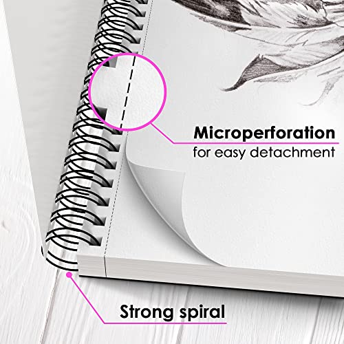  Artisto 9x12 Premium Sketch Book Set, Spiral Bound, Pack of 2,  200 Sheets (100g/m2), Acid-Free Drawing Paper, Ideal for Kids, Teens &  Adults. : Arts, Crafts & Sewing
