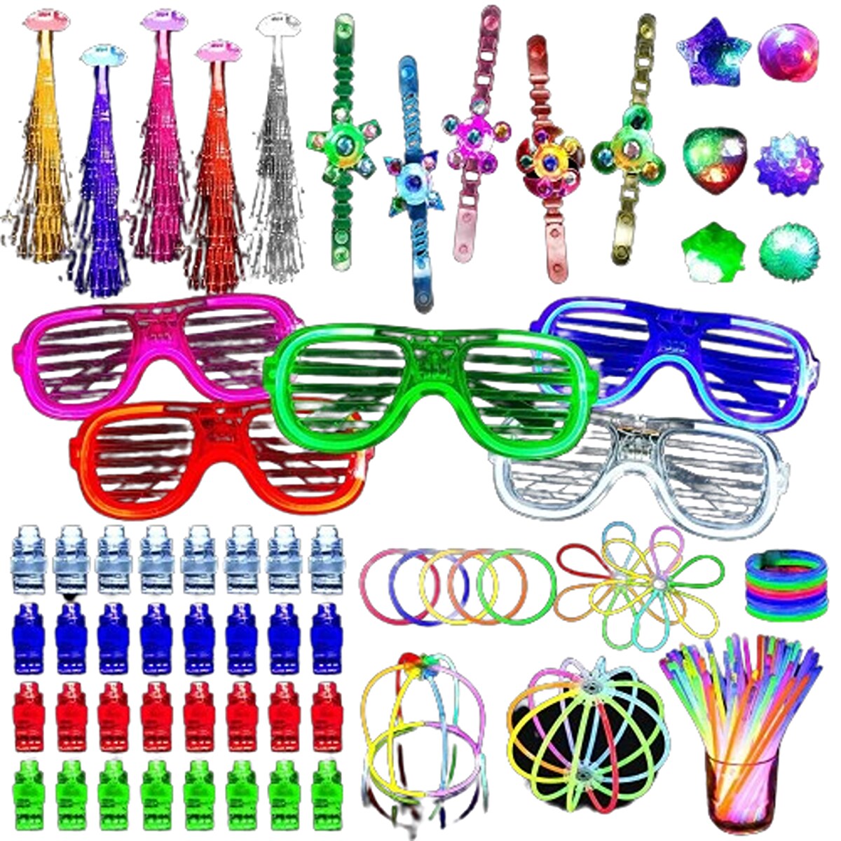 Glow in the Dark LED Party Toys 153 pcs