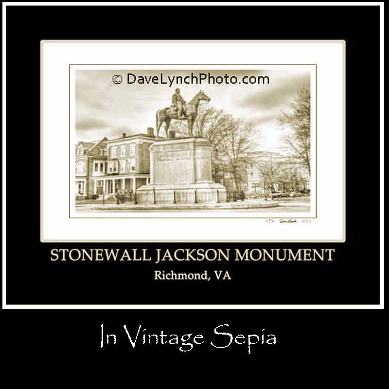 Richmond VA Virginia STONEWALL JACKSON MONUMENT RVA Statue Civil War ...