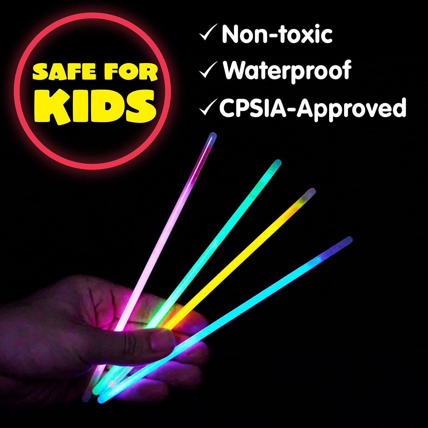 JOYIN 144 Pcs Glow Sticks Bulk 8&#x22; Bracelets Necklaces, Glow in the Dark Neon, Easter, Christmas, Football,Halloween Party Supplies Pack