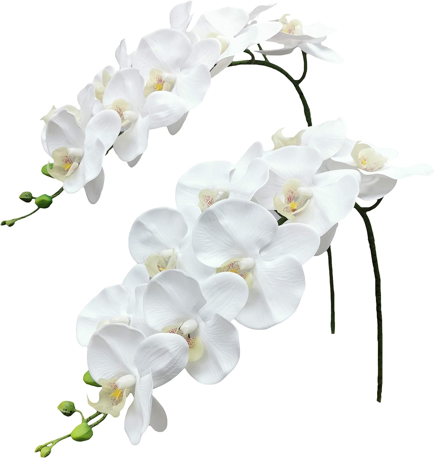 Real Touch Phalaenopsis Orchid Stem - White -2 PCS
