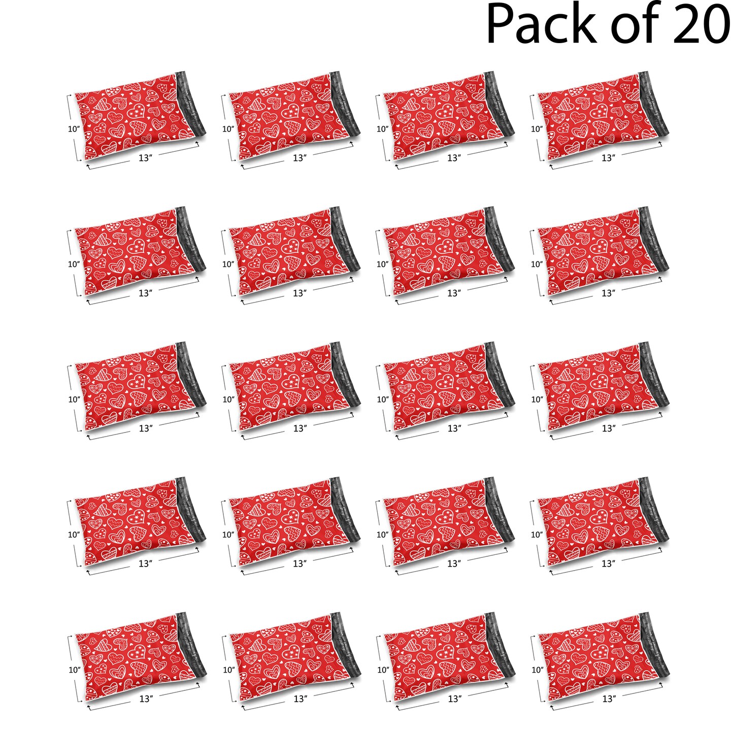 Design Poly Mailer Envelopes 10" x 13" Glossy Multi Pack & Design