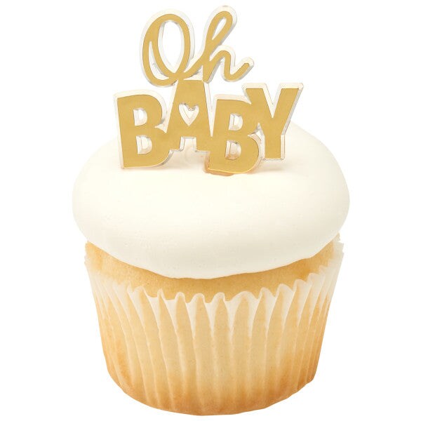 Oh Baby Foil DecoPics Cupcake Decoration, 12ct