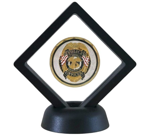 3D Floating Display Case Stand Holder Medallion Medal Specimen