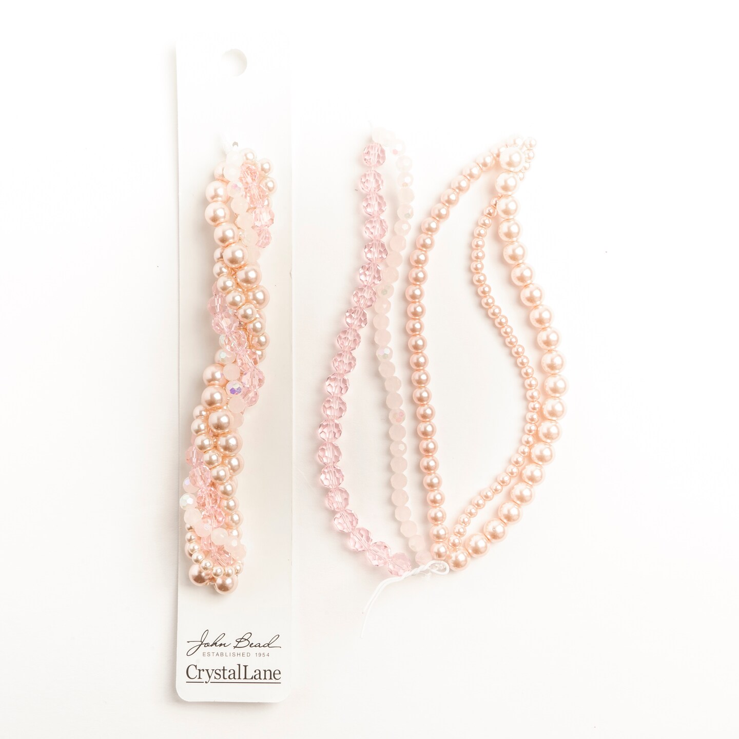 Crystal Lane DIY Camelia Twisted Glass &#x26; Pearls Beads, 5 Strands