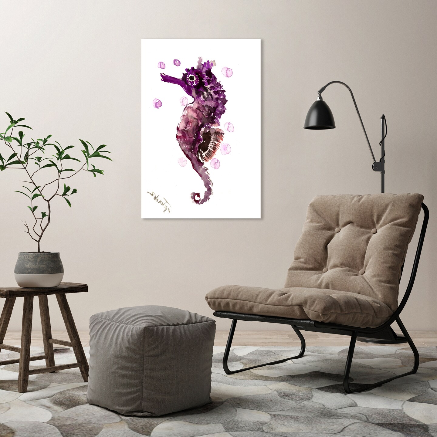 Seahorse  by Suren Nersisyan  Gallery Wrapped Canvas - Americanflat