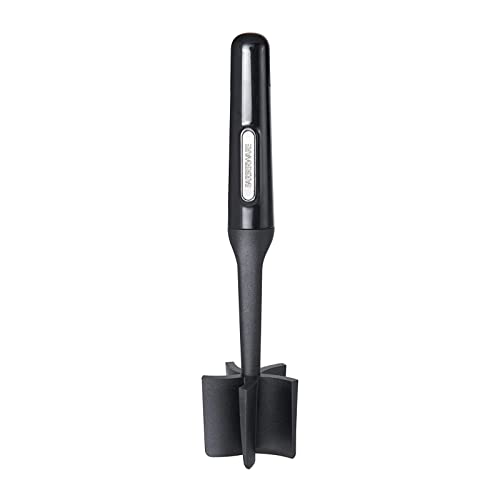 Professional Heat Resistant Nylon Meat and Potato Masher, Safe for Non-Stick Cookware, 10-Inch, Black