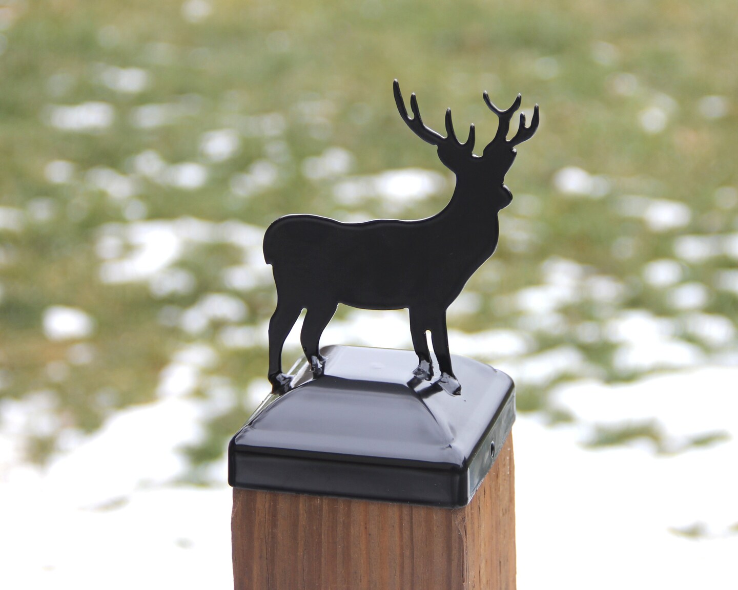 Deer Post cap Fence Post Cap for 4x4 Wood Fence Post, Deer lovers Post Cap, Fence Decor, Mailbox Post Toppers product 3
