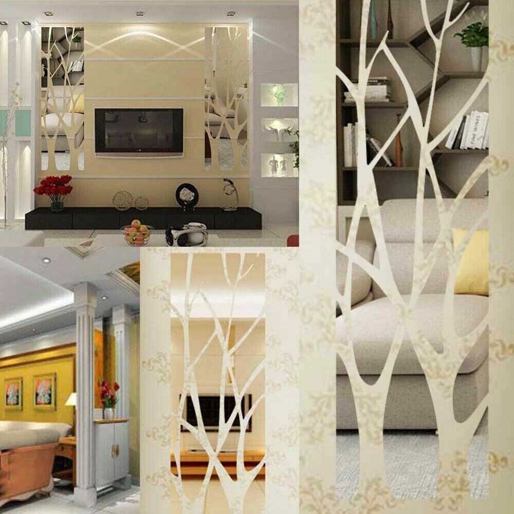 Removable 3D Mirror Tree Wall Sticker for Home Decor