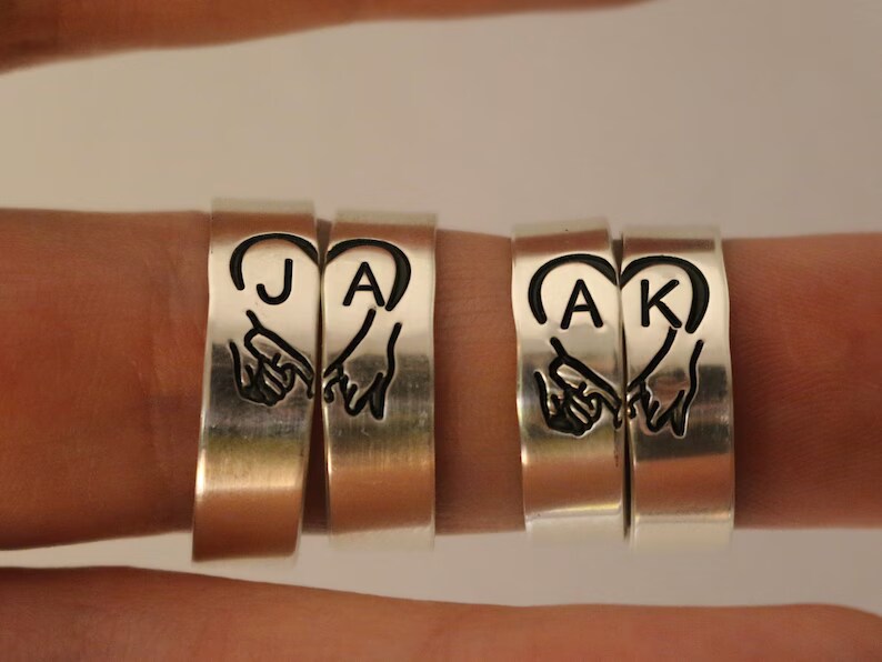 Monogrammed Adjustable Ring - Custom Personalized Rings | Marleylilly