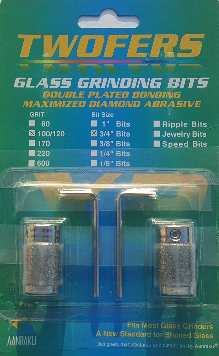 Aanraku 3/4&#x22; TWOFERS 2 bit set - 100/120 regular grit