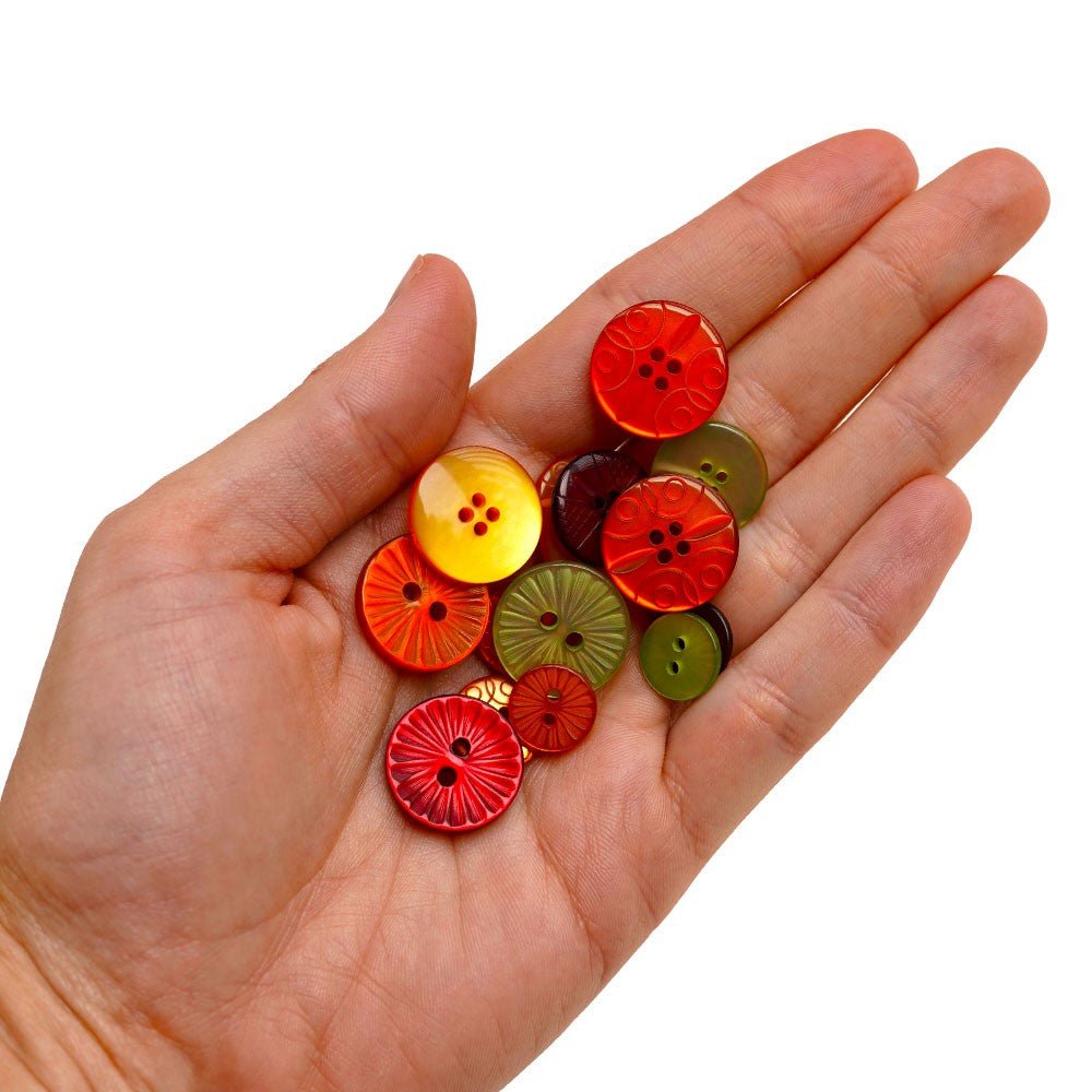 Buttons Galore Fancy Fall Buttons for Sewing Crafts Scrapbooking DIY Projects. 45 Buttons - 3 Packs