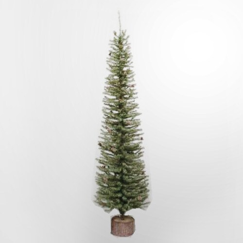 1 Tree - 48&#x22; Carmel Pine Tree 432 Tips Wood Base