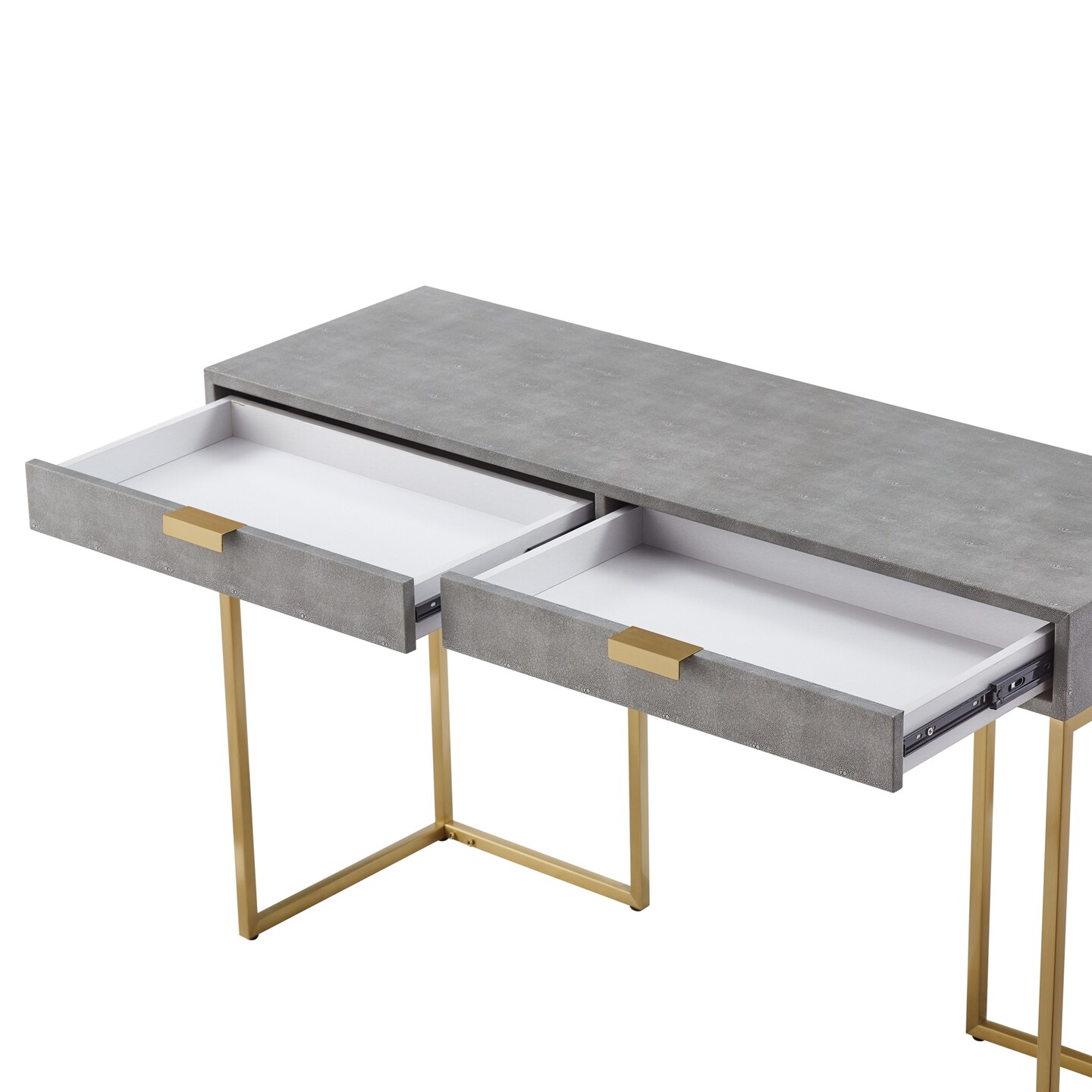 Landan Faux Shagreen Console Table