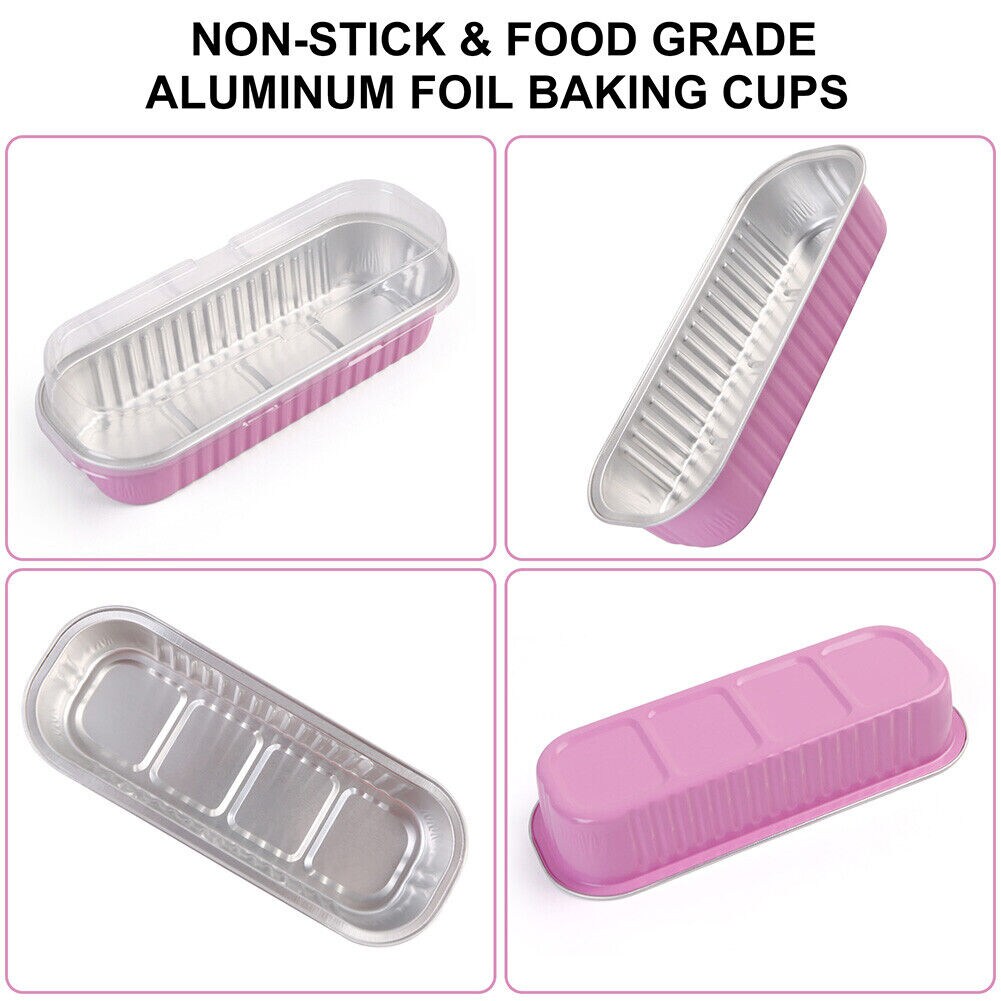 Mini Loaf Pans With Lids 50 Packs