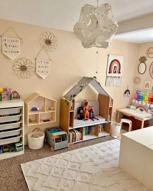 Little Dreamer Deluxe Reading Nook, Bookcase, and Storage Bins