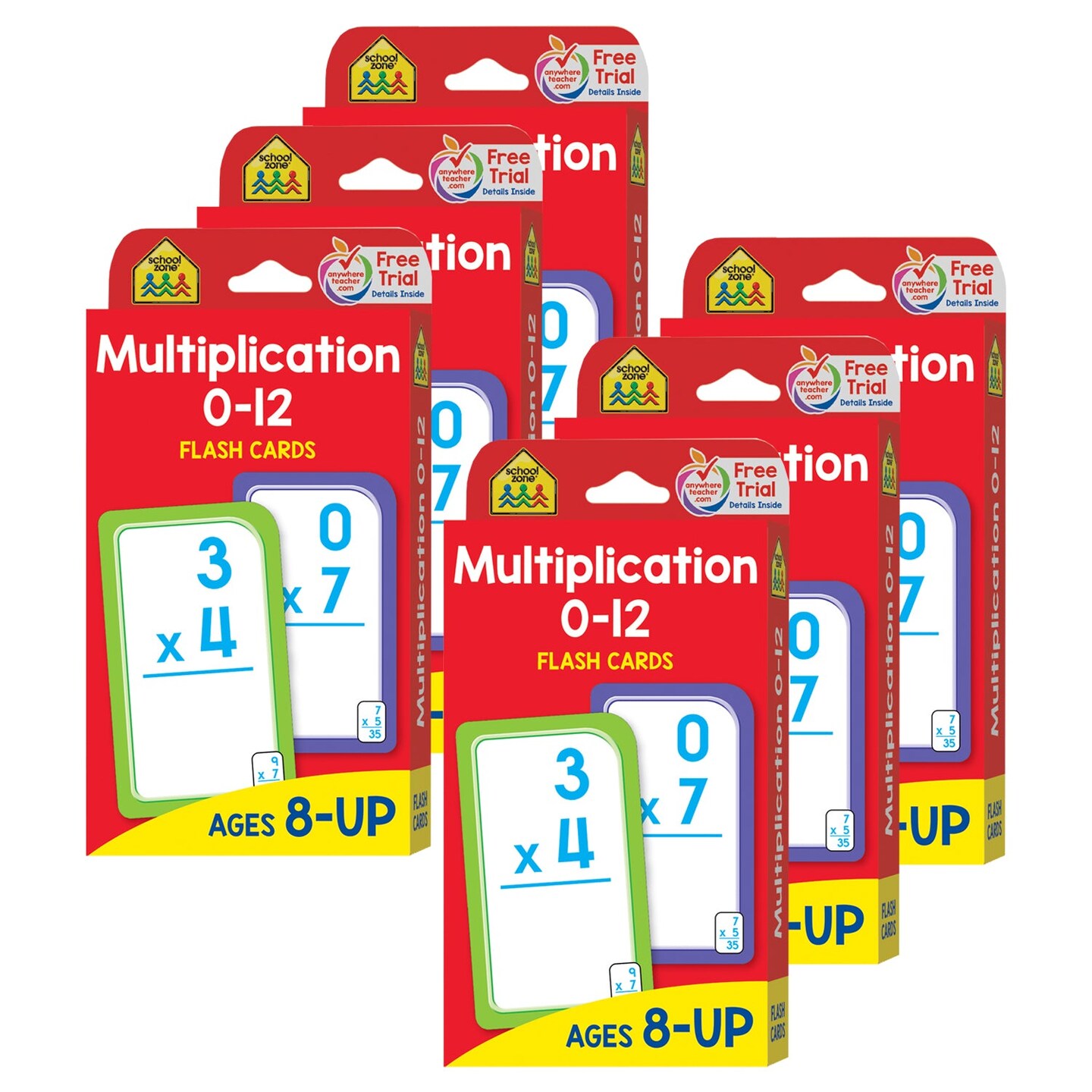 Multiplication 012 Flash Cards, 6 Packs Michaels