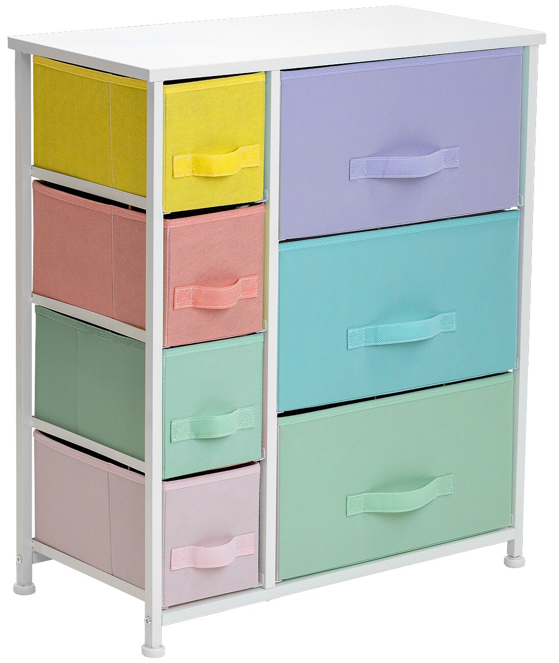 Sorbus Dresser with Drawers - Furniture Storage Tower Unit for Bedroom, Hallway, Closet, Office Organization - Steel Frame, Wood Top, Easy Pull Fabric Bins