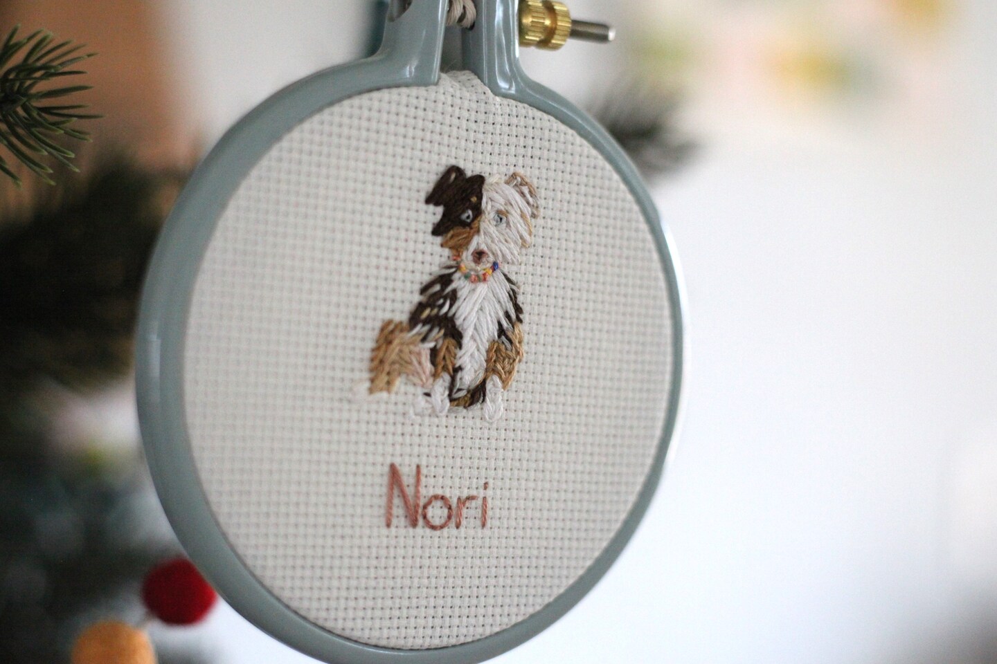 Cross Stitch Ornaments Personalized for Christmas