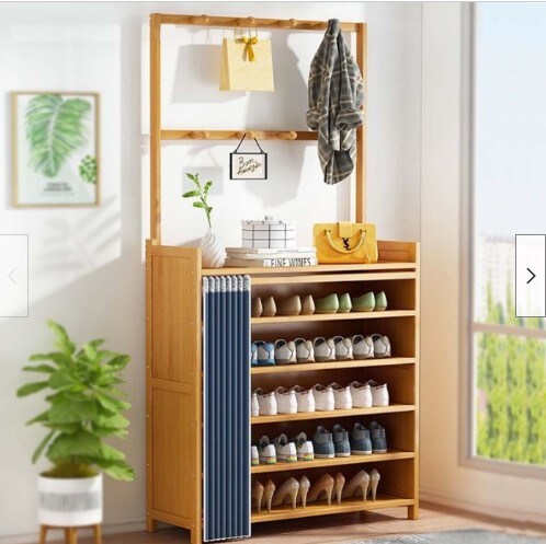 NEW Long-Lasting Shoe Storage Bamboo Shoe Rack Organizer can hold up to 20  pairs of shoes.