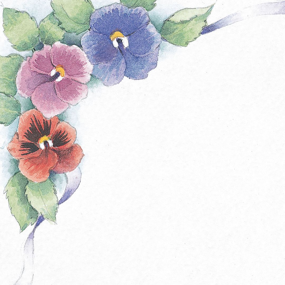 Great Papers! Pretty Pansies Stationery Letterhead, Invitations and Announcements, Printer Friendly, 8.5"x11", 80 Pack