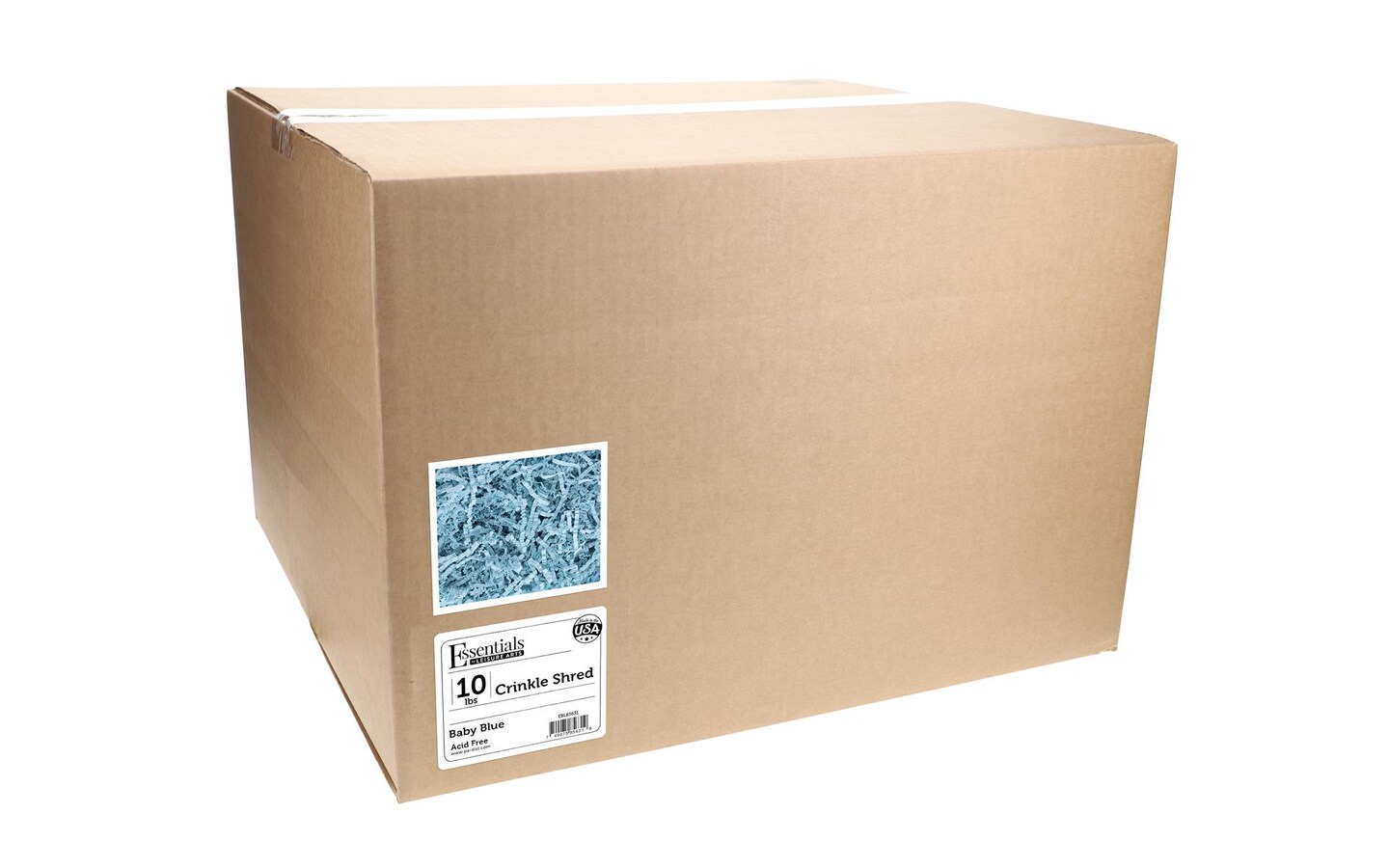 Essentials by Leisure Arts Crinkle Shred Box, Baby Blue, 10lbs Shredded Paper Filler, Crinkle Cut Paper Shred Filler, Box Filler, Shredded Paper for Gift Box, Paper Crinkle Filler, Box Filling