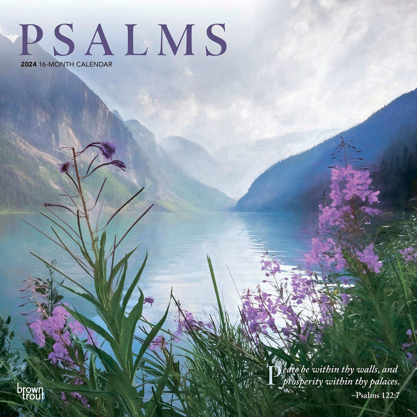 Psalms 2024 12 X 24 Inch Monthly Square Wall Calendar BrownTrout   406120092300000 