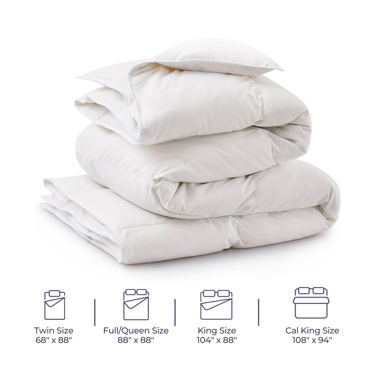 Puredown White Goose Feather Down Comforter All Seasons Twin Full King Cal King