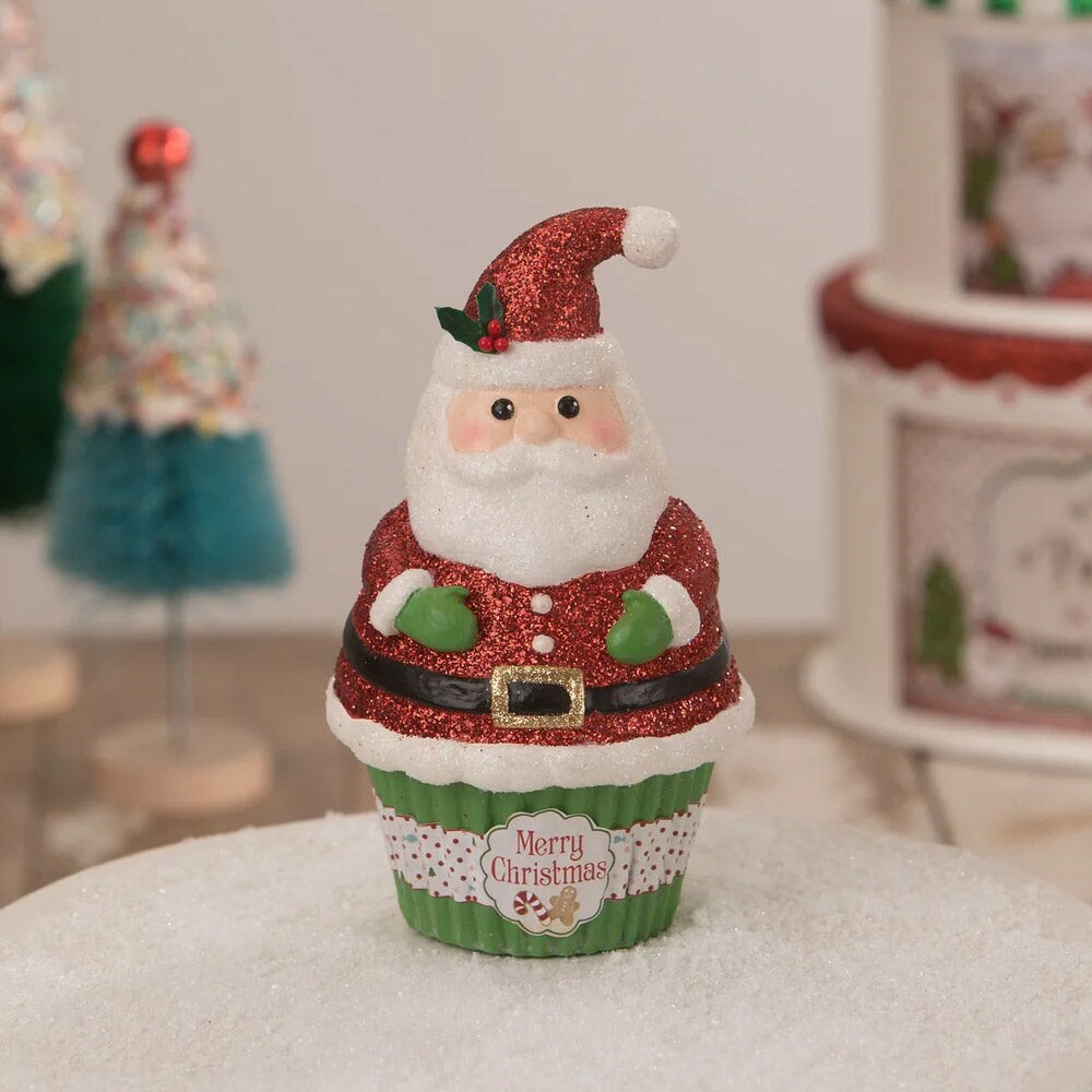 Santa Claus Cupcake Container 6&#x22;