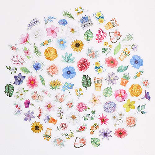 360 Pieces Flower Stickers SetDecorative Assorted Floral Sticker for Scrapbooking Planner Bullet Journals Supplies