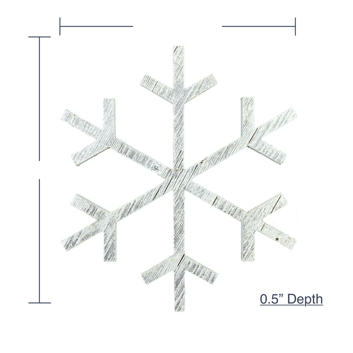 Rustic Farmhouse Large Reclaimed Wood Snowflake, Indoor/Outdoor Holiday Decor