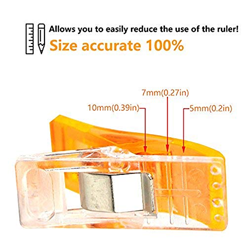 100 Piece Multipurpose Sewing Clips for Quilting and Crafts with Tin Box, Assorted Colors