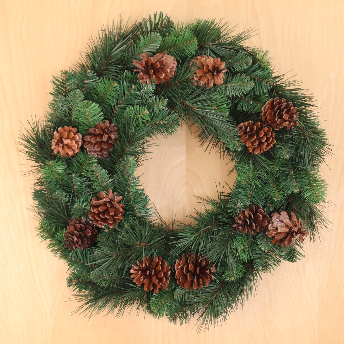 Natural Lacquered Brown Pine Cone Picks for Holiday Decor and Crafting, Set of 12, Floral Home by Artificial Flowers