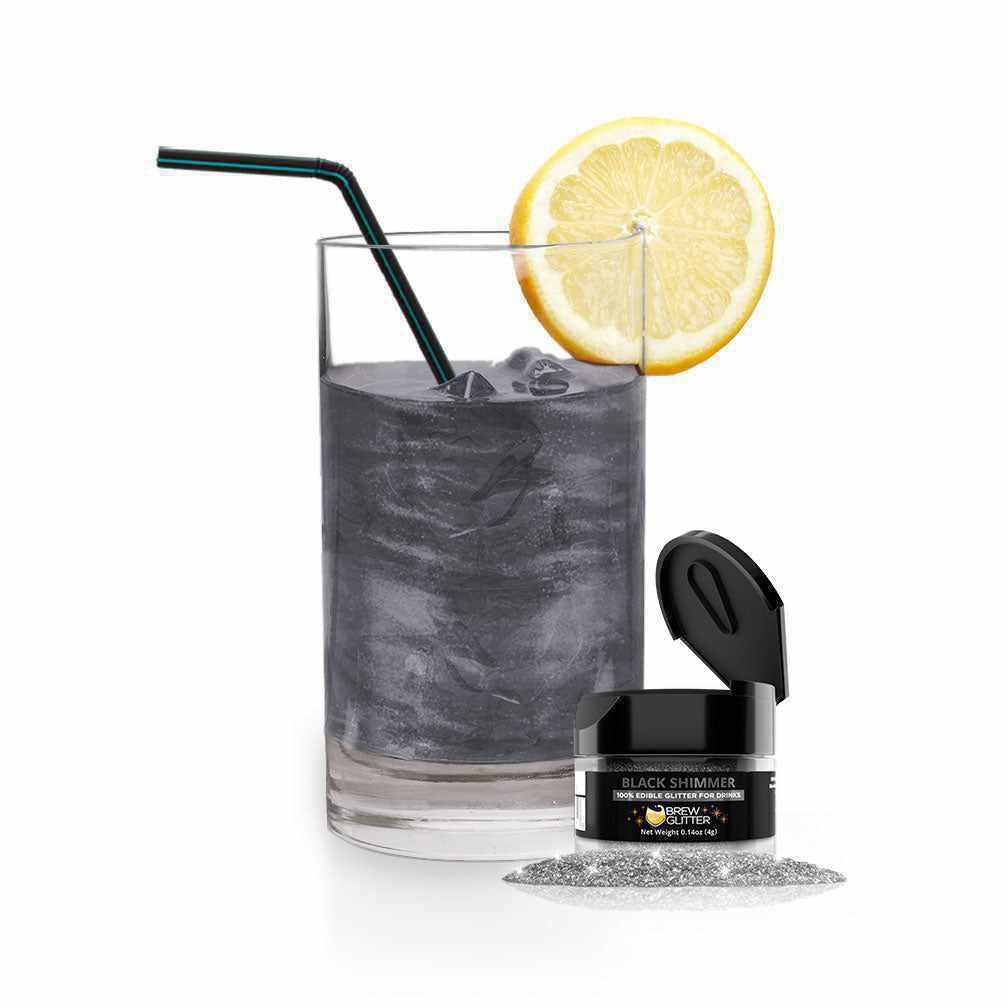 Shimmer Glitter™ Black Edible Dust for Cocktails, 3g – Transpirits