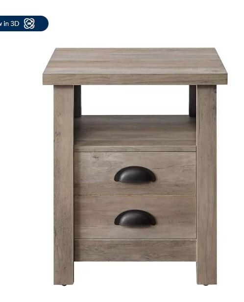 Granary Rustic Gray Modern Farmhouse End Table