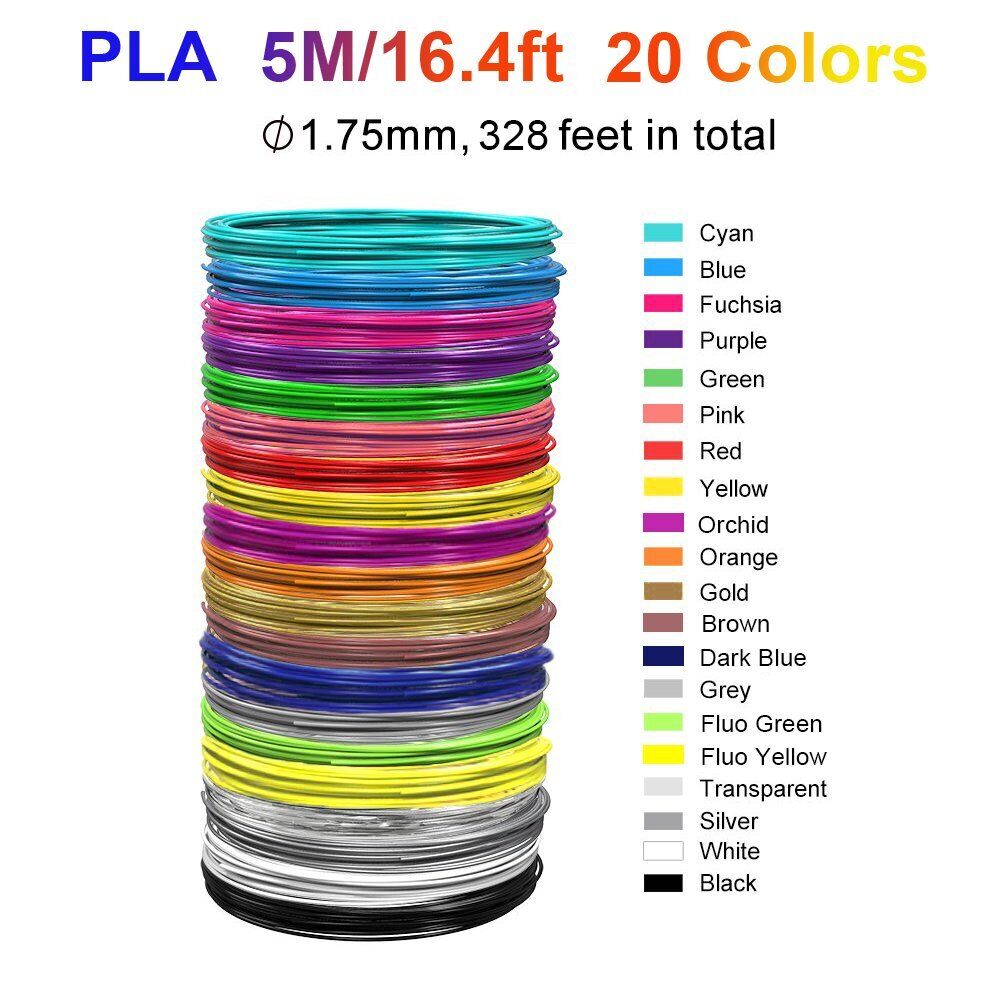 1.75x5mm High Precision 3D Pen Filament Refill 20pcs