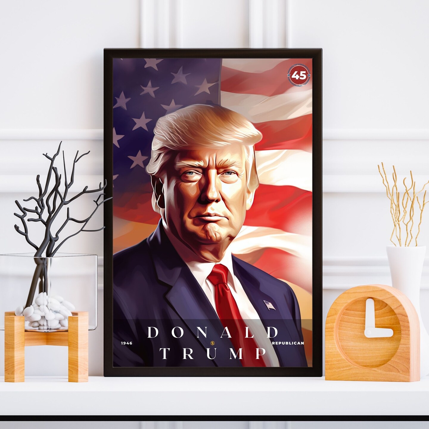 Donald Trump Poster, US President Print, Office Poster, Home Decor 