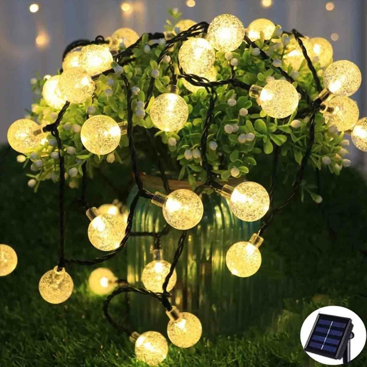 Solar-Powered Waterproof 50 LED String Lights