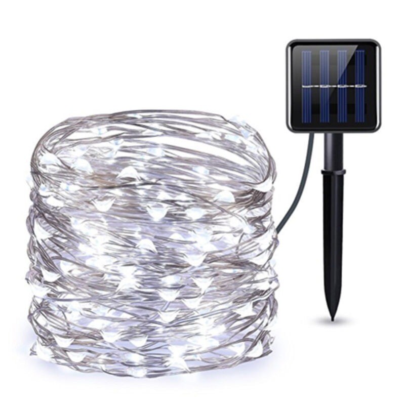 Waterproof Solar LED String Lights - Copper Wire for Outdoor