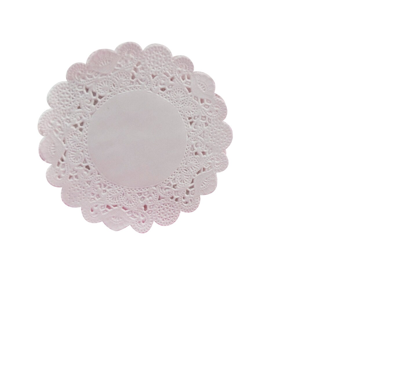 School Smart Paper Die Cut Round Lace Doilies, 8 Inches, White, Pack of