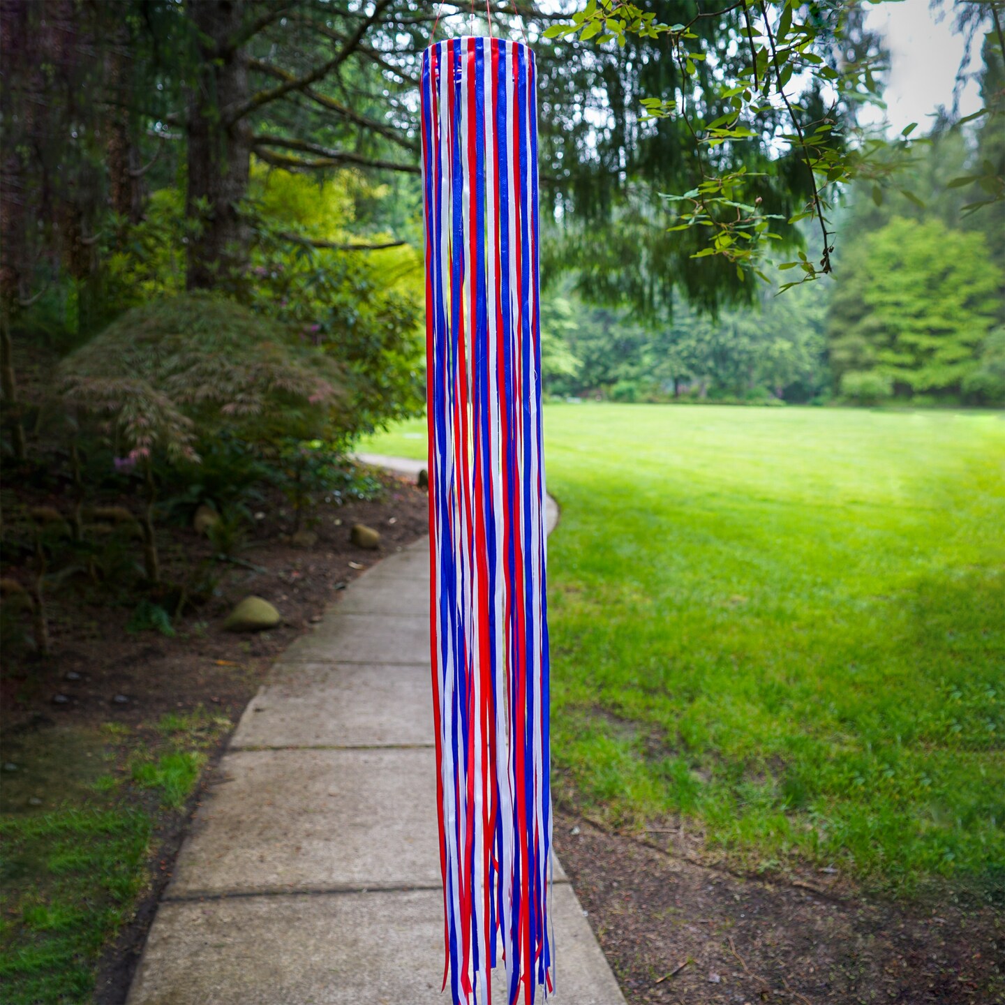 In the Breeze 5189 &#x2014; 39-Inch Red, White &#x26; Blue Ribbon Windsock