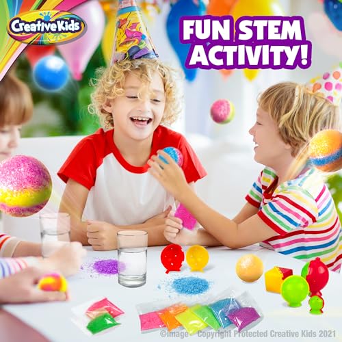 Magic Bouncy Balls - DIY STEM Toys - Science Kit for Kids - 25 Multicolor Bags & 5 Molds Makes Up to 43 Balls