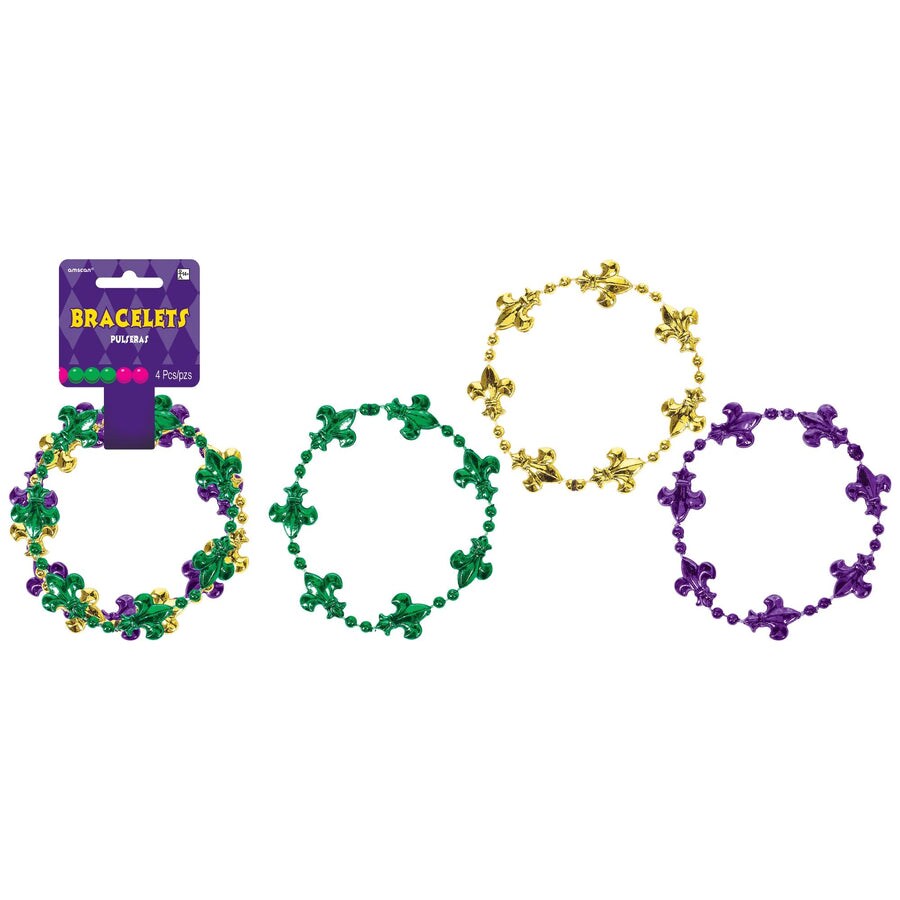 Mardi Gras Bead Bracelets, 4ct Michaels